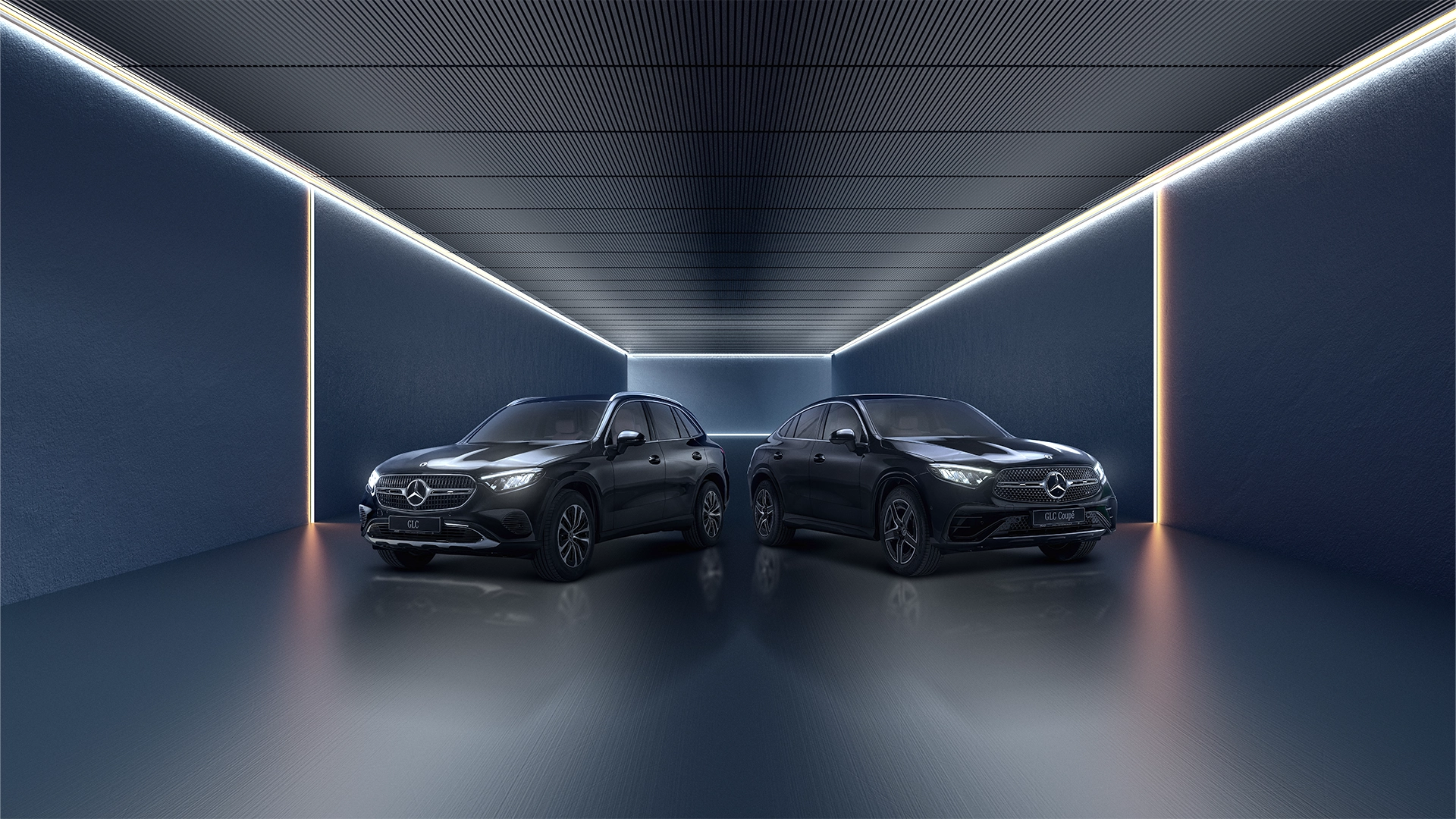 GLC ja GLC Coupé tumedal taustal